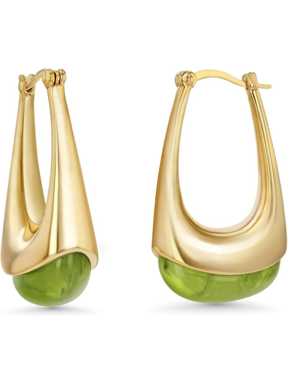 Chunky Gold Resin Statement Earrings for Women | Bold Fashion Jewelry Accessory
